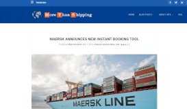 
							         Maersk Announces New Instant Booking Tool - More Than Shipping								  
							    