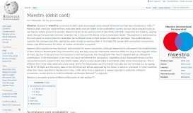 
							         Maestro (debit card) - Wikipedia								  
							    
