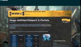 
							         Mage abilities/Teleport & Portals | WoWWiki | FANDOM powered by ...								  
							    