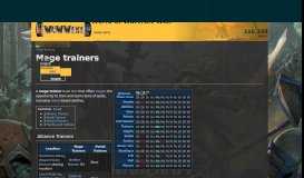
							         Mage trainers | WoWWiki | FANDOM powered by Wikia								  
							    