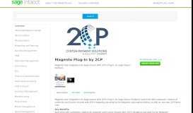 
							         Magento Plug-In by 2CP - Sage Intacct Marketplace								  
							    