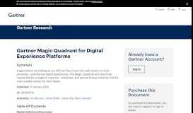 
							         Magic Quadrant for Digital Experience Platforms - Gartner								  
							    