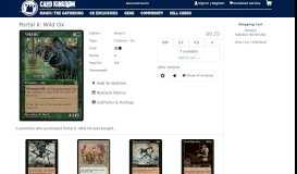 
							         Magic The Gathering Cards | Portal II | Wild Ox | - Card Kingdom								  
							    