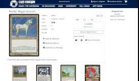 
							         Magic The Gathering Cards | Portal | Regal Unicorn | - Card Kingdom								  
							    