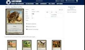 
							         Magic The Gathering Cards | Portal | Spotted Griffin | - Card Kingdom								  
							    