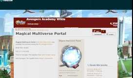 
							         Magical Multiverse Portal | Avengers Academy Wikia | FANDOM ...								  
							    