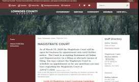 
							         Magistrate Court | Lowndes County, GA - Official Website								  
							    
