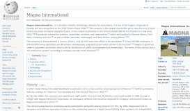 
							         Magna International - Wikipedia								  
							    