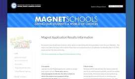 
							         MAGNET NOTIFICATION - Magnet Schools								  
							    