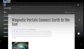 
							         Magnetic Portals Connect Earth to the Sun | Science Mission Directorate								  
							    