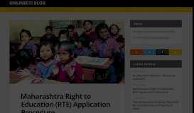 
							         Maharashtra Right to Education (RTE) Application Procedure								  
							    