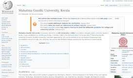 
							         Mahatma Gandhi University, Kerala - Wikipedia								  
							    