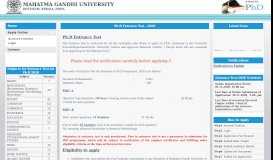 
							         Mahatmagandhi University-PhD Online								  
							    