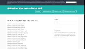 
							         Mahendra online Test series for Bank - WordPress.com								  
							    
