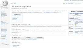 
							         Mahendra Singh Patel - Wikipedia								  
							    