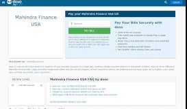 
							         Mahindra Finance USA: Login, Bill Pay, Customer Service and Care ...								  
							    