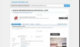 
							         mahindradealerportal.com at WI. Mahindra Dealer Portal								  
							    