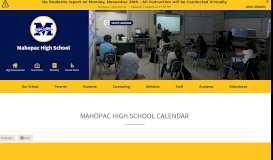 
							         Mahopac High School Calendar								  
							    