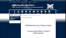 
							         MAHS Counseling Department Website / Counseling Staff								  
							    