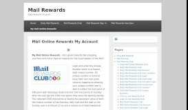 
							         Mail Online Rewards My Account – Mail Rewards								  
							    