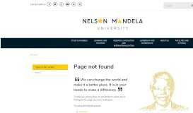 
							         Mail & portals - Nelson Mandela University								  
							    