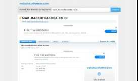 
							         mail.bankofbaroda.co.in at WI. Microsoft Outlook Web Access								  
							    