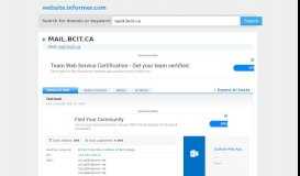 
							         mail.bcit.ca at Website Informer. Outlook. Visit Mail Bcit.								  
							    