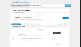 
							         mail.goindigo.in at WI. Something went wrong - Website Informer								  
							    