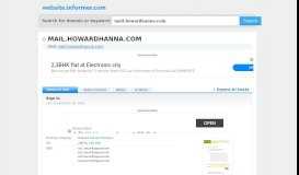 
							         mail.howardhanna.com at Website Informer. Outlook. Visit ...								  
							    