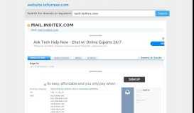 
							         mail.inditex.com at Website Informer. Sign In. Visit Mail Inditex.								  
							    