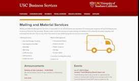 
							         Mailing and Material Services | USC Business Services								  
							    
