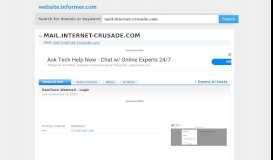 
							         mail.internet-crusade.com at WI. RealTown Webmail - Login								  
							    