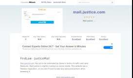 
							         Mail.justice.com website. FindLaw - JusticeMail.								  
							    