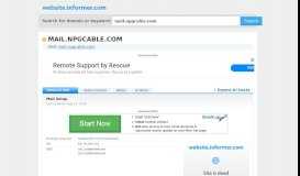 
							         mail.npgcable.com at WI. Mail Setup - Website Informer								  
							    