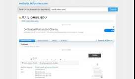 
							         mail.ohsu.edu at Website Informer. Outlook. Visit Mail Ohsu.								  
							    