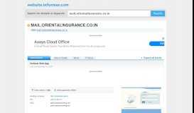 
							         mail.orientalinsurance.co.in at WI. Outlook Web App								  
							    