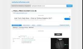 
							         mail.precisionit.co.in at WI. Webmail :: Precision Group ...								  
							    