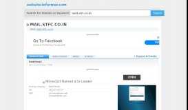
							         mail.stfc.co.in at WI. Rediffmail - Website Informer								  
							    