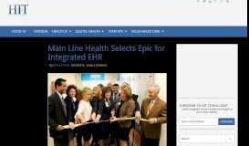 
							         Main Line Health Selects Epic for Integrated EHR- HIT Consultant								  
							    