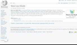 
							         Main Line Health - Wikipedia								  
							    