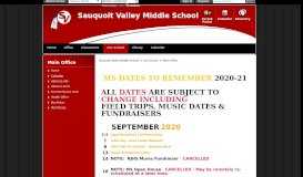 
							         Main Office / Calendar - Sauquoit Valley Central School District								  
							    