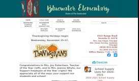 
							         Main Page | Bluewater Elementary School								  
							    