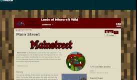 
							         Main Street | Lords of Minecraft Wiki | FANDOM powered by Wikia								  
							    