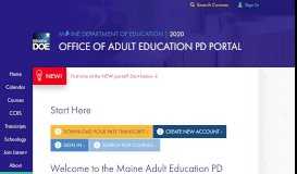 
							         Maine PD Portal | Office of Adult Education PD Portal								  
							    