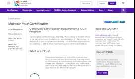 
							         Maintain Your Certification with CCR | PMI								  
							    
