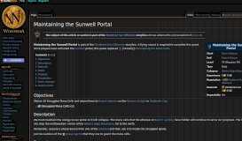 
							         Maintaining the Sunwell Portal - Wowpedia - Your wiki guide to the ...								  
							    
