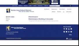 
							         Maintenance - Butler Area School District								  
							    