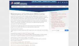 
							         Maintenance of Certification (MOC) Center								  
							    