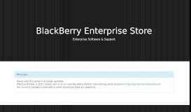 
							         Maintenance Page - BlackBerry								  
							    