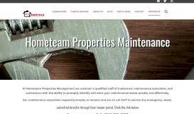 
							         Maintenance Request | Hometeam Properties								  
							    